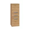 Badezimmer-Aufbewahrungsschrank Top e Shop NEL V DDS ARTISAN — freistehend, Eichenfarbener Rahmen, 3 Regalböden, 300×300×850 mm