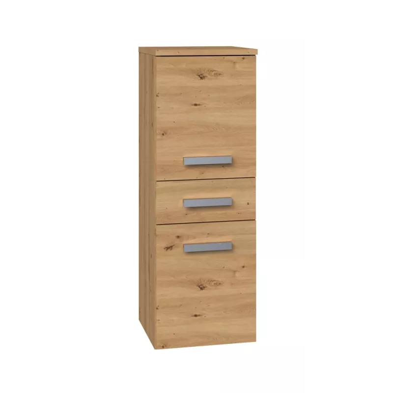 Badezimmer-Aufbewahrungsschrank Top e Shop NEL V DDS ARTISAN — freistehend, Eichenfarbener Rahmen, 3 Regalböden, 300×300×850 mm