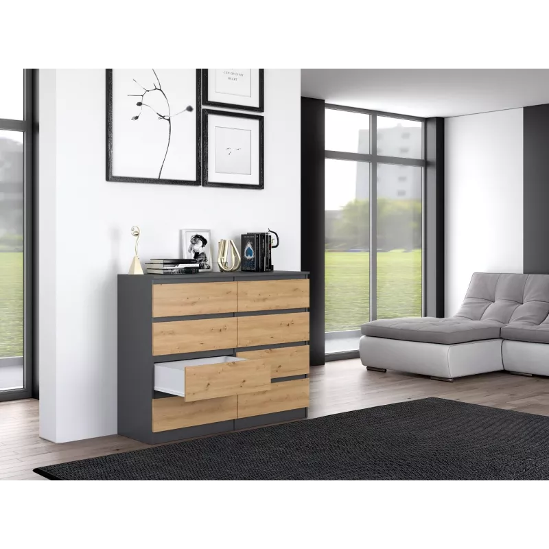 Topeshop M8 120 ANT/ART KPL Kommode