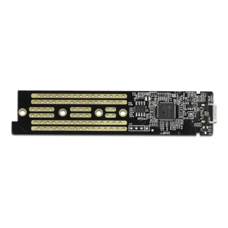 SSD-Gehäuse DeLOCK 42620 Externes Gehäuse für M.2 NVME PCIe SSD mit USB Typ-C-Buchse, transparent