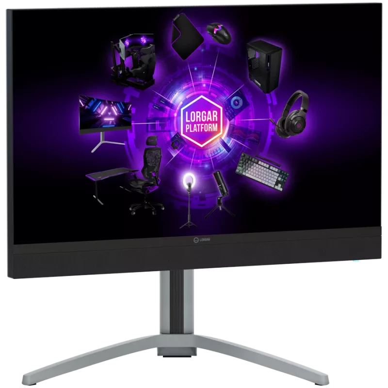 LORGAR 27MP1, UHD MiniLED Gaming Monitor Pro, 27'' (3840*2160) Fast-IPS-Flachbildschirm, schwarz/milchgrau