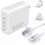 Innenraum-Schnellladegerät 4smarts 545200 — 200 W, 4× USB-C, 100–240 V, 1,5 m Kabel, Weiß