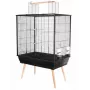 Vogelkäfig ZOLUX Neo Jili H80 Schwarz — Metall-/Kunststoffkäfig 78×48×81 cm mit 2 Aufbewahrungsschubladen