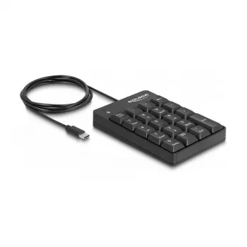 Numerischer Tastenblock DeLOCK 12108 USB Schwarz 19 Tasten 1,6 m Kabel