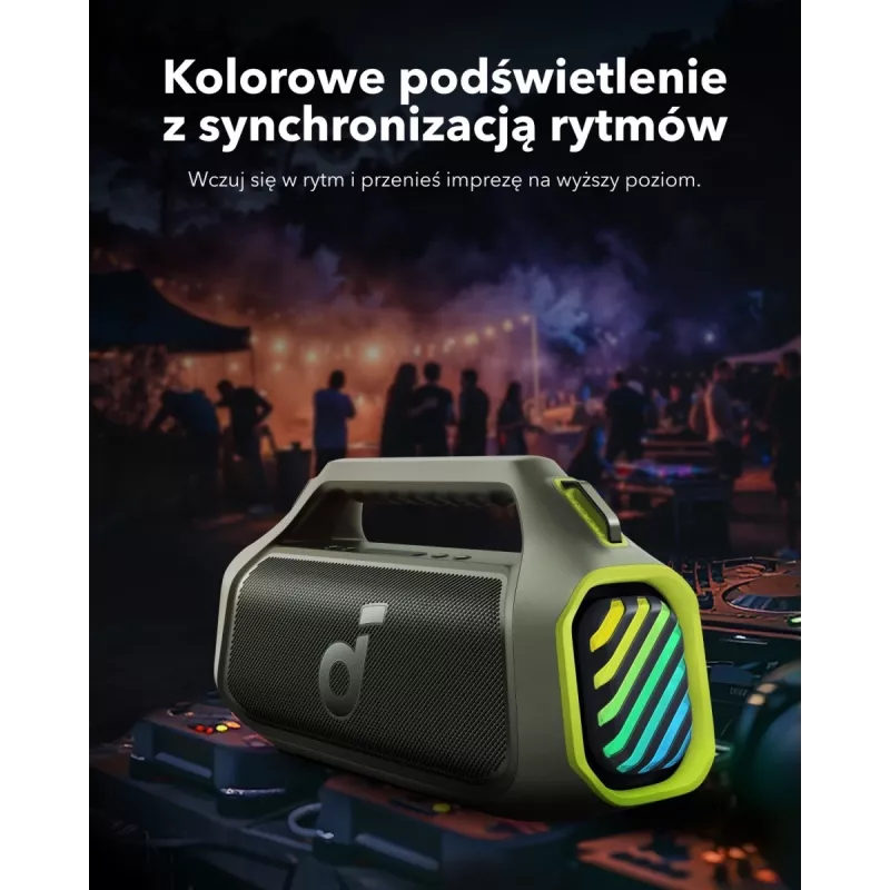 Boom 2 Plus | Kraftvoller Outdoor-Bass-Bluetooth-Lautsprecher Abenteuergrün