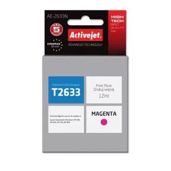 Activejet AE-2633N Tinte (Ersatz für Epson 26 T2633; Supreme; 12 ml; Magenta)