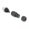 DeLOCK M12 Steckverbinder A-kodiert 5-polig Stift Schraubanschluss