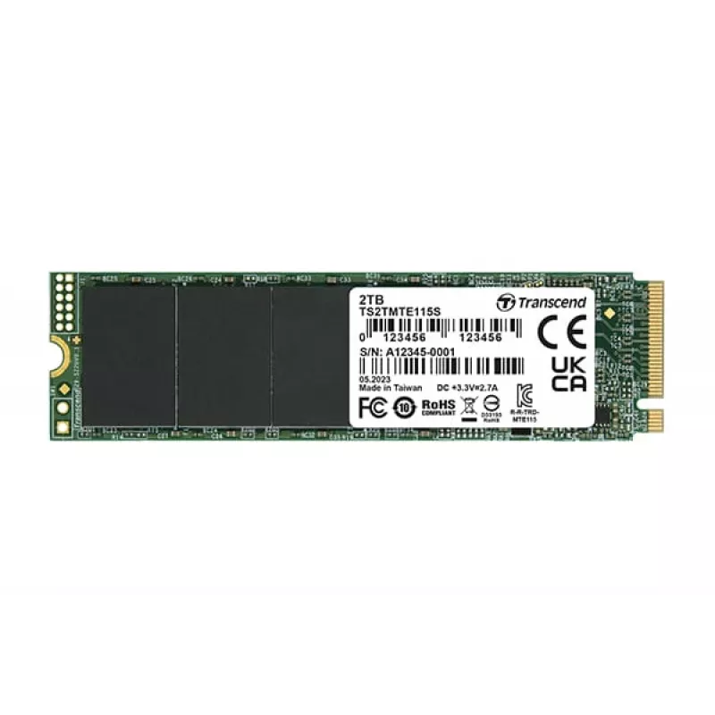 SSD-Festplatte Transcend 1 TB M.2 PCIe Gen3 x4 NVMe TS1TMTE115S
