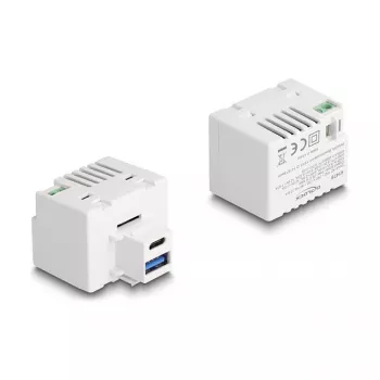 DeLOCK Keystone-Modul USB Typ-A USB Typ-C PD 20W Weiß