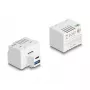 DeLOCK Keystone-Modul USB Typ-A USB Typ-C PD 20W Weiß