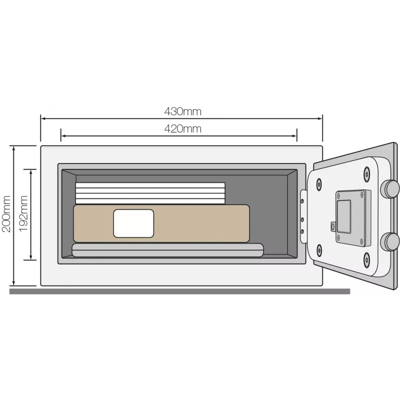 Basic safe YLC für Laptop mit Alarm