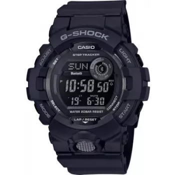 Digitaluhr CASIO GBD-800-1BER — Harzgehäuse 48,6 mm, Bandbreite 15,5 mm, Horn-zu-Horn 54,1 mm, schwarz