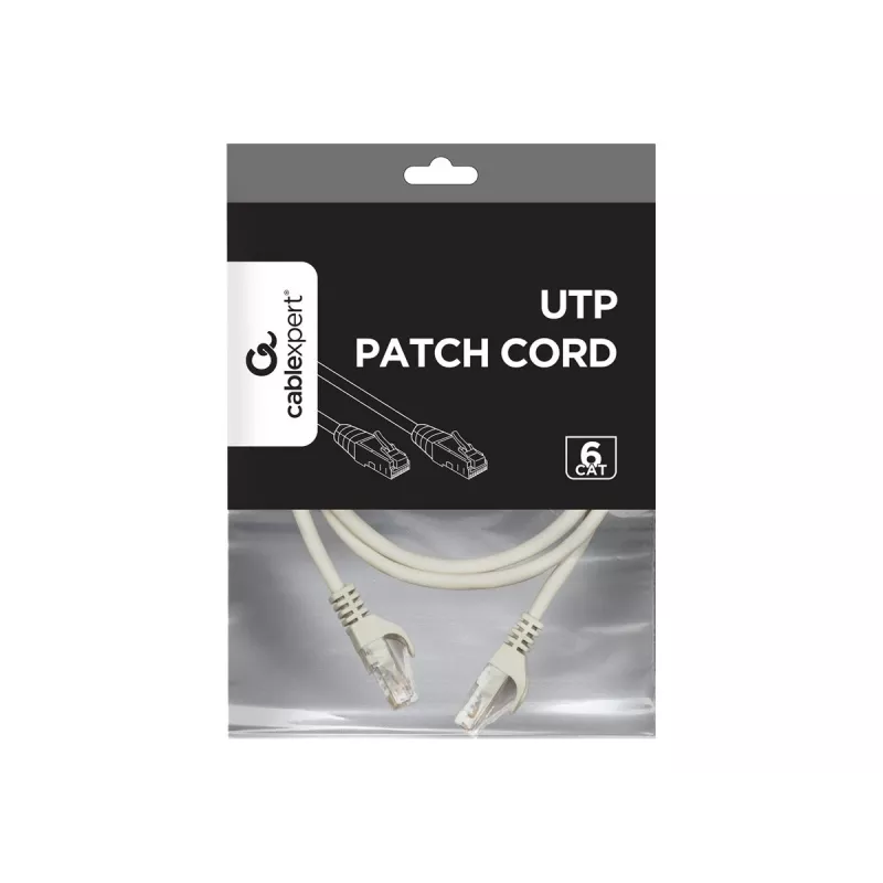 Netzwerkkabel Gembird Cat6 RJ-45 auf RJ-45 1 m, U/UTP, 24 AWG, grau