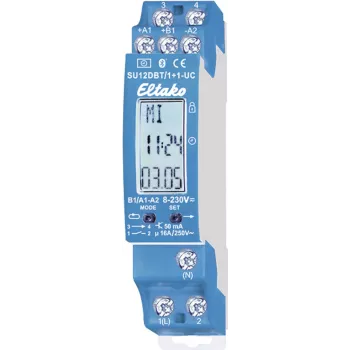 Timer Eltako SU12DBT/1+1-UC Bluetooth 2-Kanal, kompakte Zeitschaltuhr für DIN-Schiene
