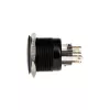 DimasTech PD220 vandalensicherer 25mm Drucktaster Schwarzline Dot RGB