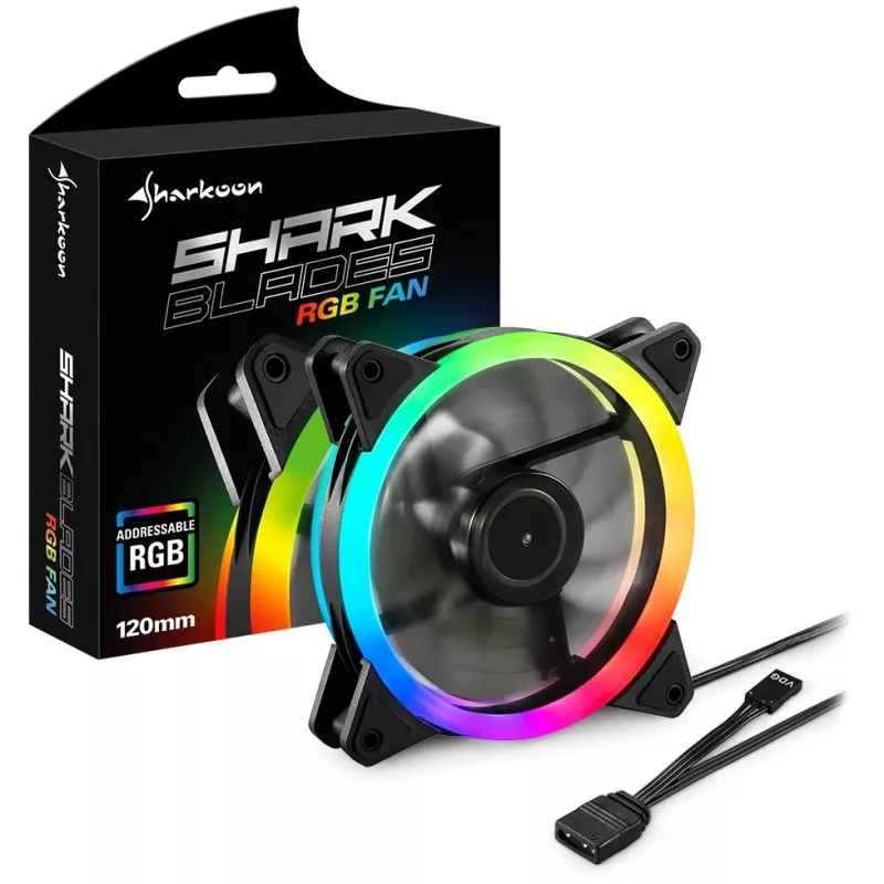 SHARKOON SHARK Blades 120mm ARGB Gehäuselüfter - Schwarz