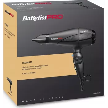 Haartrockner BaByliss PRO Levante 2100 W, AC-Motor, ionisch, 2 Hitze-/2 Stufen, schwarz