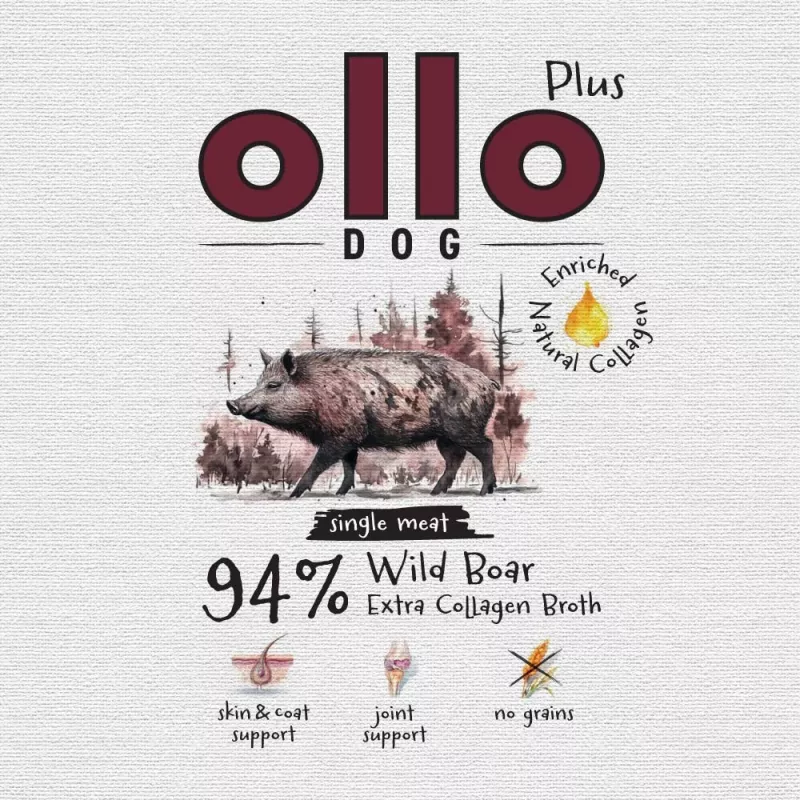 Ollo Plus Kolagen Wildschwein 400g Hundefutter Dose