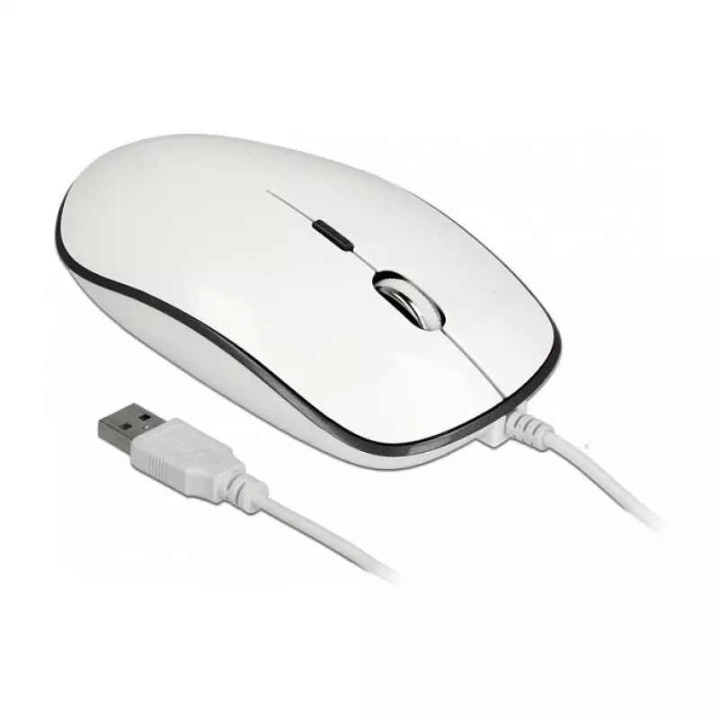 Maus DeLOCK 12532 Office beidhändig USB Type-A optisch 3200 DPI