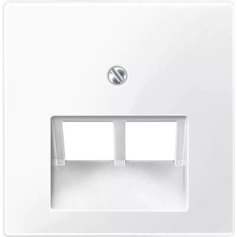 Wandplatte / Schalterabdeckung Merten 296119, weiß, Thermoplast, einfach