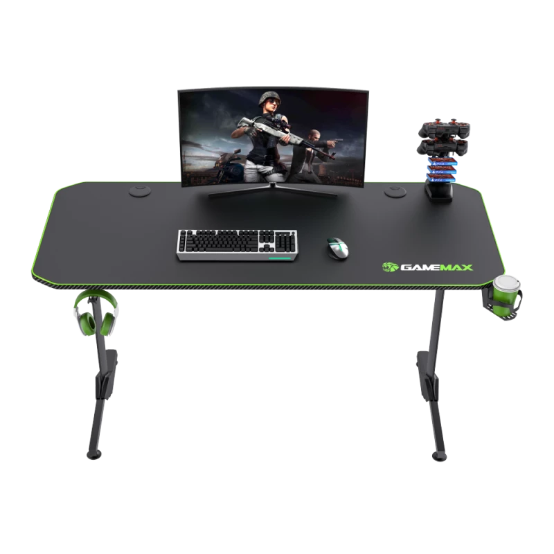 Schreibtisch GameMax D140-CARBON — Gaming-/Büroschreibtisch, Nettogewicht 20,5 kg, Bruttomaße 125×795×682 mm