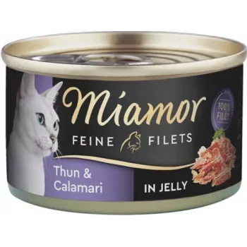 Nassfutter für Katzen Miamor MIAMOR Feine Filets Thunfisch 100 g Dose, ausgewachsene Katzen, Fischgeschmack, 13% Protein, 83% Feuchtigkeit