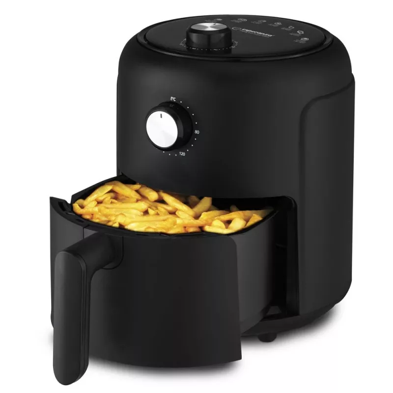 Heißluftfritteuse ESPERANZA EKA001, 2,6 L, 1000 W, 7 Programme, schwarz, kompakt für die Arbeitsplatte