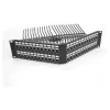 DeLOCK 19 Zoll Keystone Patch Panel 48 Port mit Zugentlastung 2U abgewinkelt schwarz