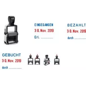 Trodat 5430DL Stempel Schwarz - Rot - Weiß (442881)