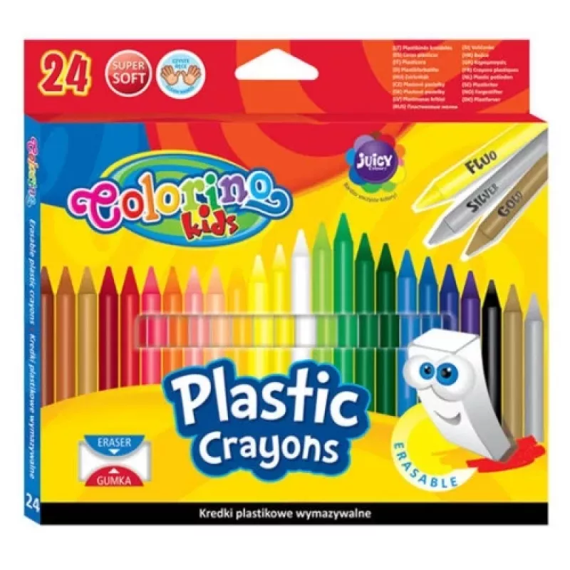 Colorino Kids ausradierbare Plastikmalfarben 24 Farben