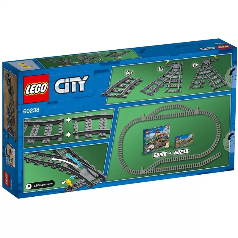 Baukasten LEGO City 60238 – Bahnweiche und Zubehör für Spielsets
