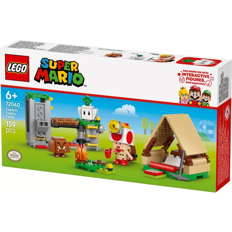 Konstruktionsspielzeug LEGO Captain Toads Camp Set 72040 mit interaktiven Super Mario-Funktionen