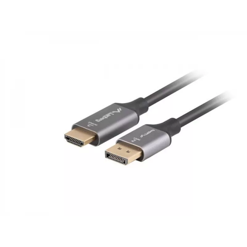 Displayport(M)-HDMI(M) Kabel 1 m 4K Schwarz und Silber