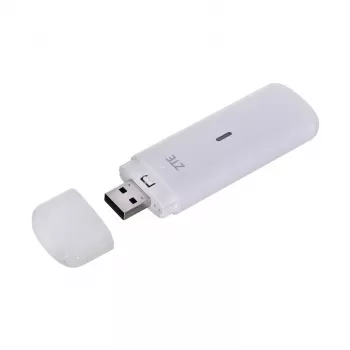 USB Mobilfunkmodem ZTE MF833N, tragbarer USB-Formfaktor, 4G LTE-FDD/TDD bis zu 150 Mbit/s, HSUPA/2G-Unterstützung, microSD-Steckplatz, weiß