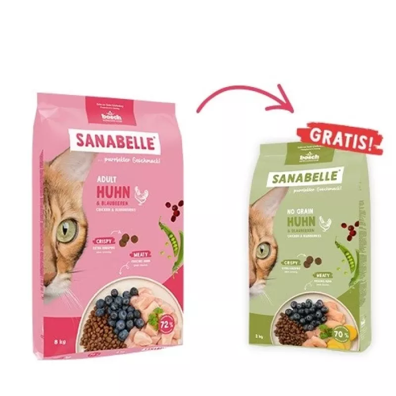 BOSCH Sanabelle Adult Chicken & Blueberries - Trockenfutter für Katzen - 2 kg