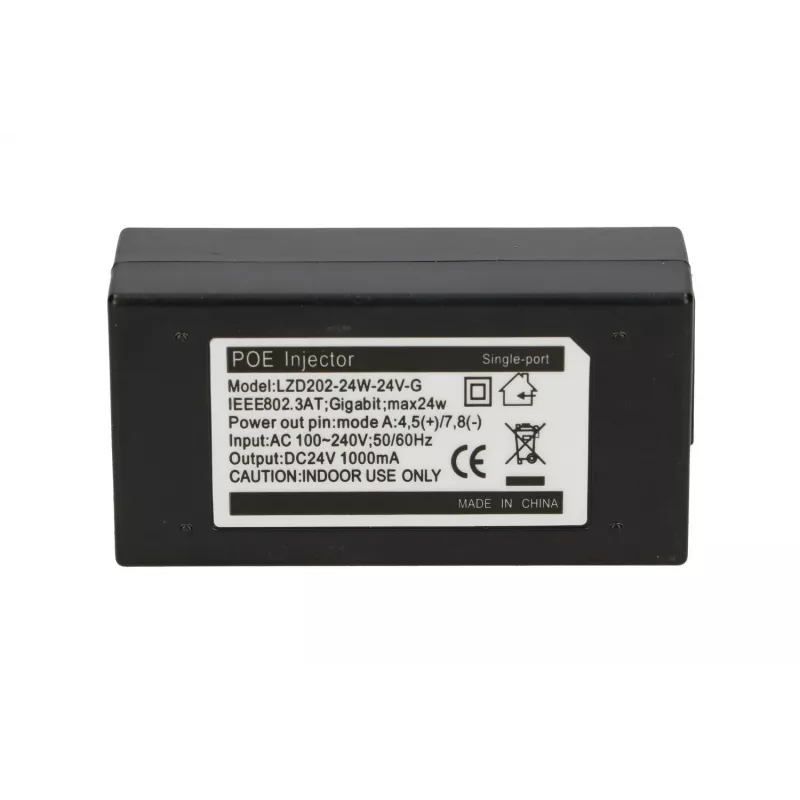 PoE-Netzteil Extralink POE-24-24W-G 24 V 1 A 24 W Gigabit, innen, schwarz, Netzkabel im Lieferumfang