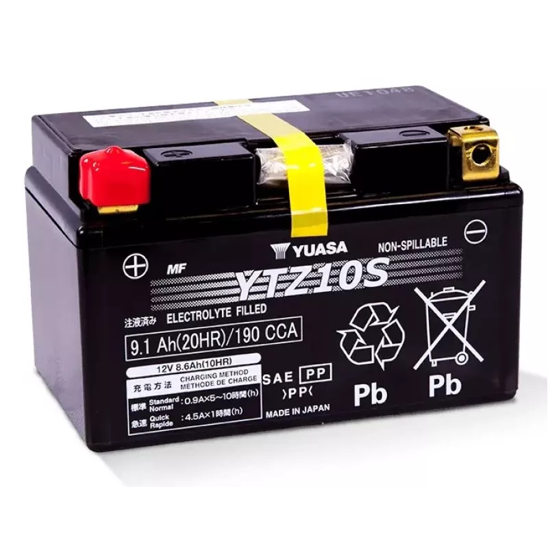Yuasa YTZ10S Fahrzeugbatterie Versiegelte Blei-Säure (VRLA) 8,6 Ah 12 V Motorrad