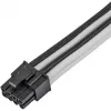 Stromverlängerungskabel SILVERSTONE PP07E 8‑pin PCIe 30 cm (schwarz/weiß)