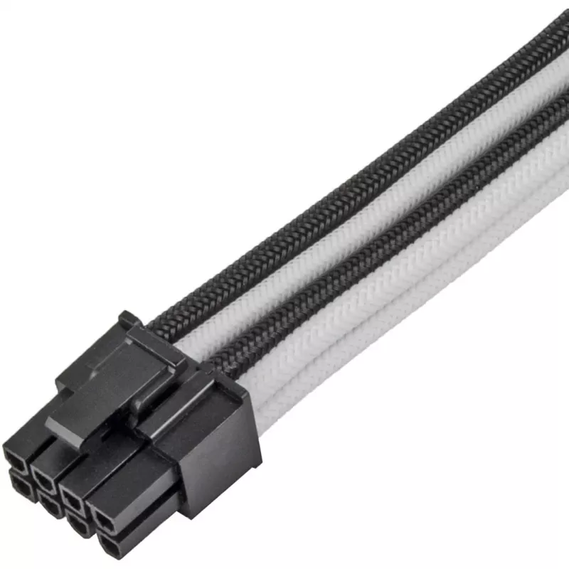 Stromverlängerungskabel SILVERSTONE PP07E 8‑pin PCIe 30 cm (schwarz/weiß)