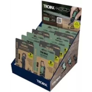 TROIKA Mini Tool Display CD156 — Set mit 12 Mini-Multitools