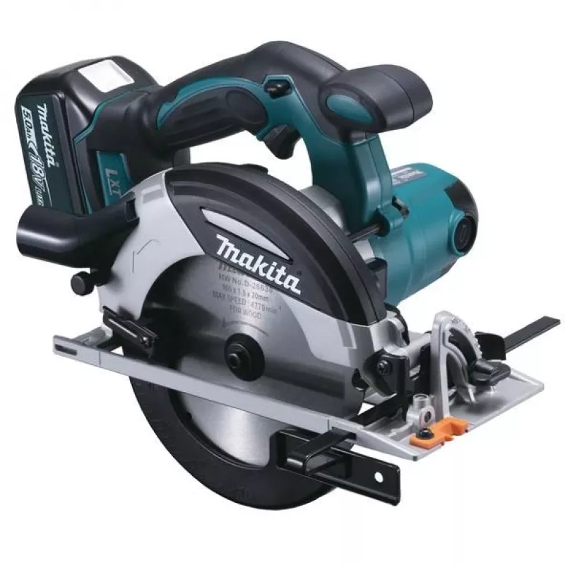 Makita DHS630RTJ tragbare Kreissäge 16,5 cm Schwarz, Blau, Grau 3100 U/min