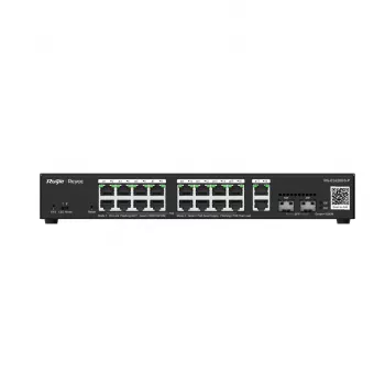 Verwaltbarer L2 Gigabit PoE Switch Ruijie RG-ES220GS-P — 18× Gigabit (10/100/1000), IEEE 802.3af/at, 40 Gbit/s, Schwarz
