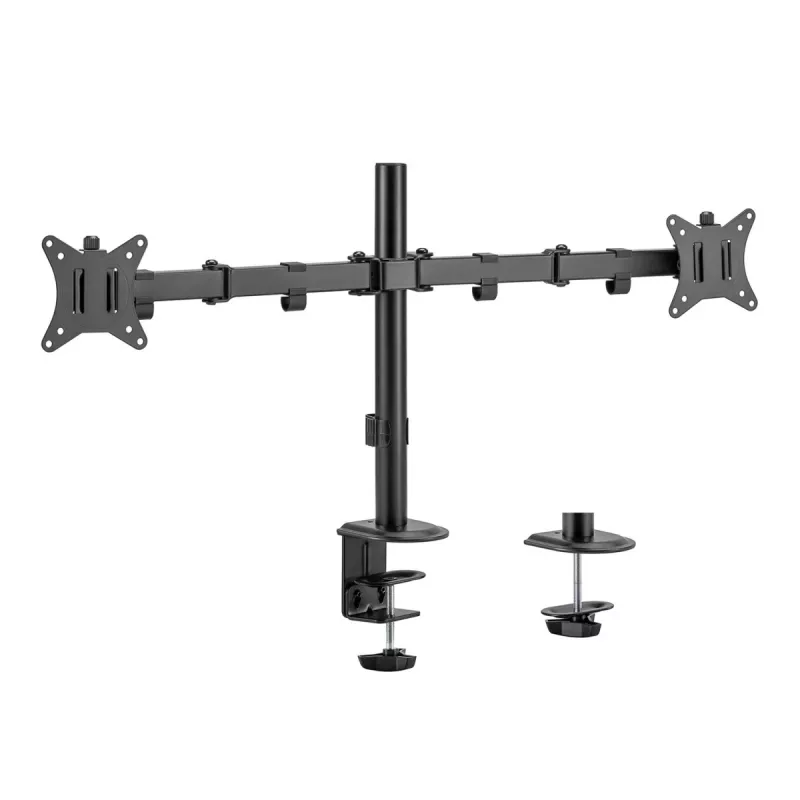 Maclean Tischhalterung für 2 Monitore, VESA 75x75 und 100x100, 17-32, 2x 9kg, MC-754N