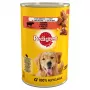 Nassfutter für Hunde Pedigree Beef Adult 400 g Dose — Rindfleischgeschmack, 7,2 % Protein, 3,8 % Fett, 82,5 % Feuchtigkeit
