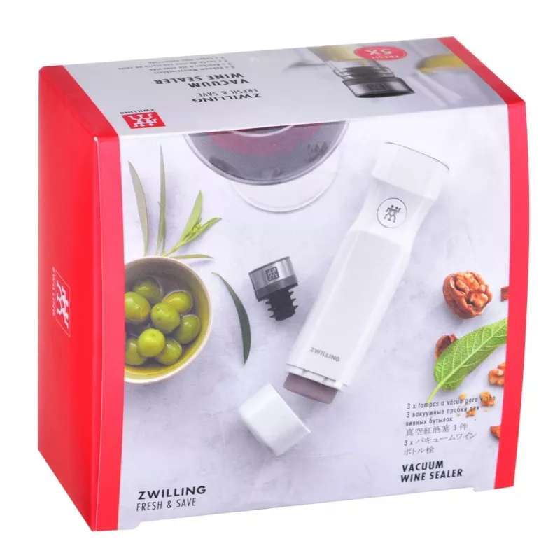 Weinkonservierungspumpe ZWILLING FRESH & SAVE – Pumpenkopf für Vakuumstopfen, grau, Ø 3 cm, Höhe 40 mm, Set mit 3 Stück