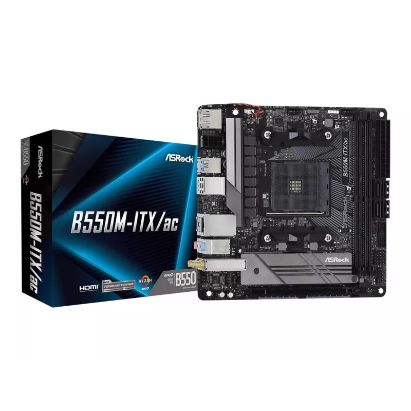 Motherboard ASRock B550M-ITX/ac AMD B550 Sockel AM4 Mini ITX