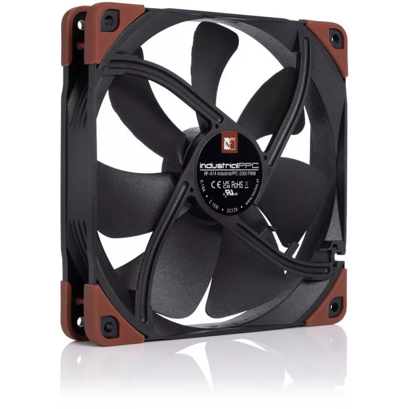 Noctua NF-A14 INDUSTRIALPPC-2000 PWM Lüfter, 140x25 mm, 12V, PWM, 500–2000 RPM, 182.5 m³/h, IP52, SSO-Lager