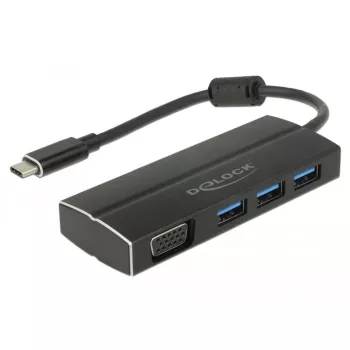 Laptop Dock DeLOCK 63932 USB 3.2 Gen 1 Type-C Schwarz