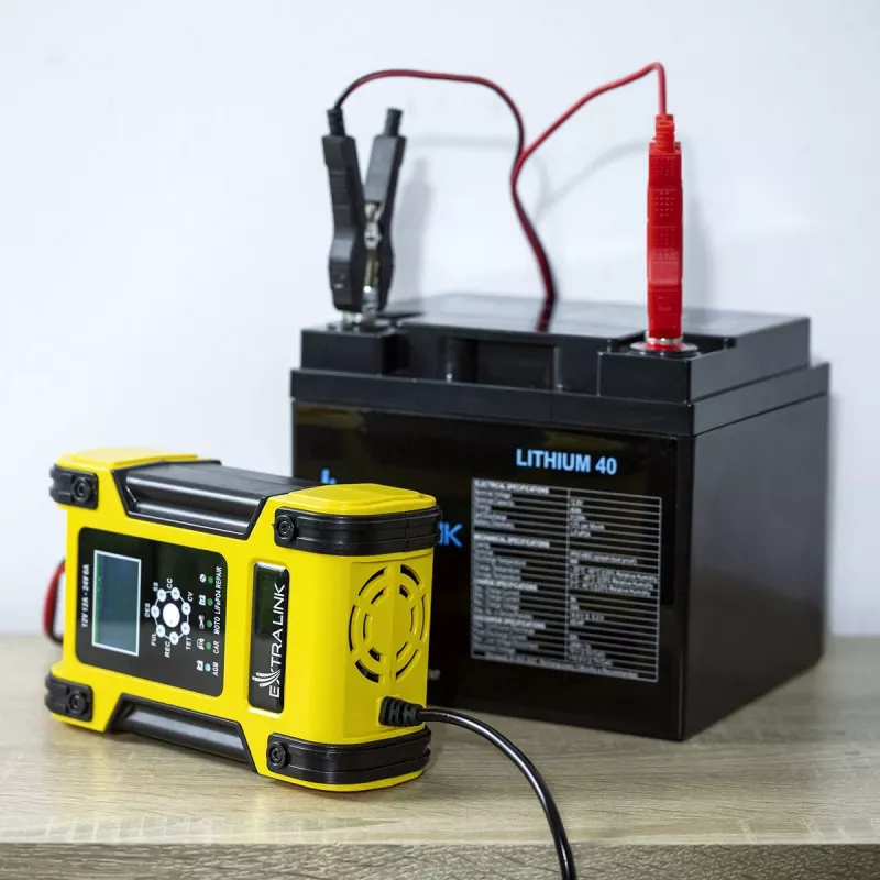 Extralink Shango Intelligentes Batterieladegerät | Gleichrichter | 100 - 240VAC, 12V 12A, 24V 6A