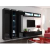 Cama geschlossen Schrank VIGO '180' 180/40/30 schwarz/schwarz glänzend